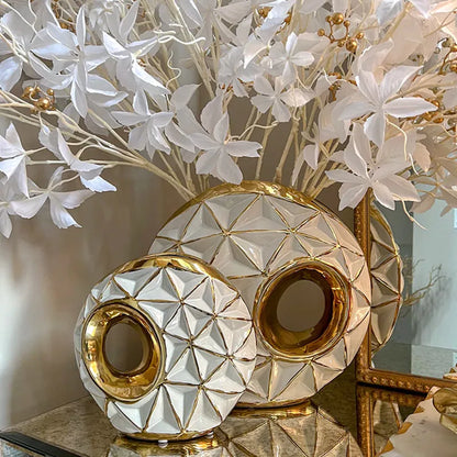 Decorbites™ Goldene Keramikvase für Hochzeit und Heimdekoration