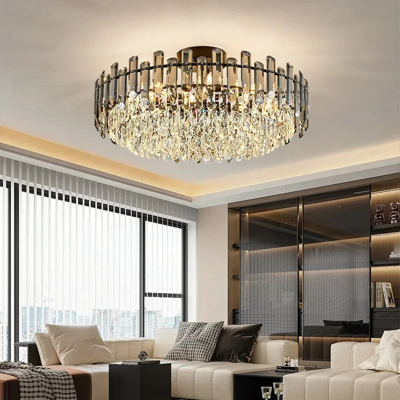 Decorbites™ Gold-Kristall-Deckenleuchter: Luxuriöser moderner LED-Hängeleuchter für die Einrichtung des Zuhauses