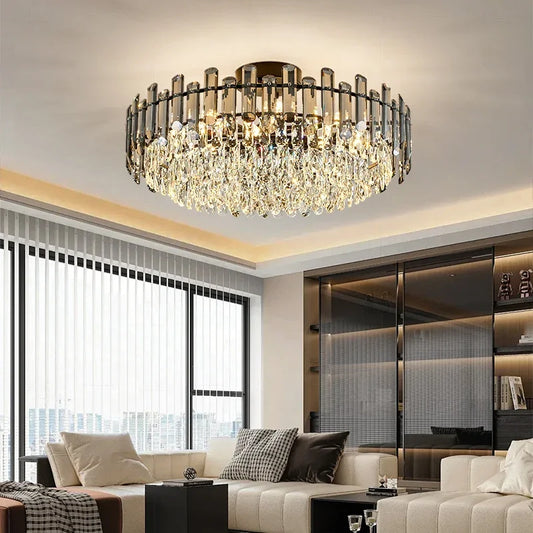 Decorbites™ Gold-Kristall-Deckenleuchter: Luxuriöser moderner LED-Hängeleuchter für die Einrichtung des Zuhauses