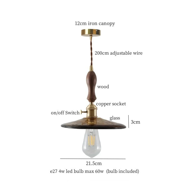 Decorbites™ Glas-LED-Hängeleuchte im japanischen Vintage-Stil für Zuhause und Bar