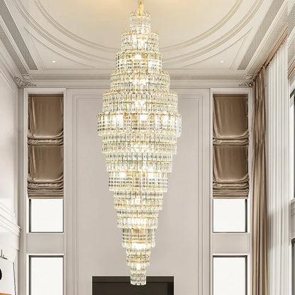 Decorbites™ Kristall-Duplex-Kronleuchter: Luxuriöses Hohl-Design für Wohnzimmer, Treppenhaus.