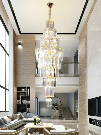 Decorbites™ Kristallanhänger-Lüster für Hotel-Lobby – Luxuriöses Hohl-Design – Nordischer Villenstil