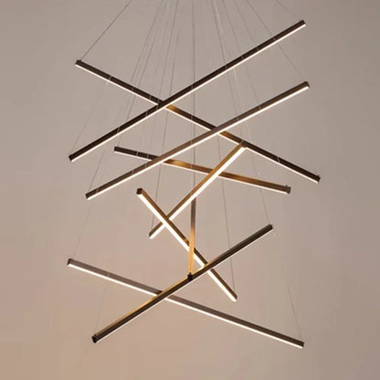 Modern Black Multi-Light LED Pendant Chandelier