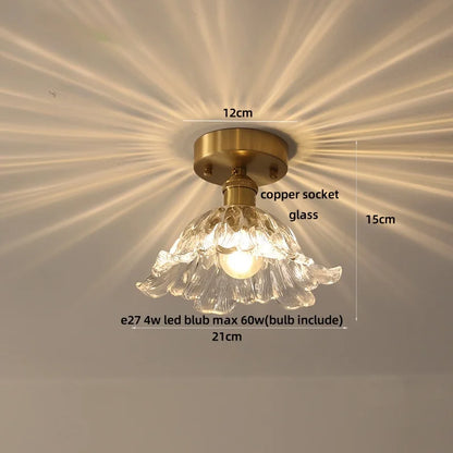 DecorBites™ Crystal Glass LED Ceiling Lamp Modern Luxury Interior Lighting Fixture