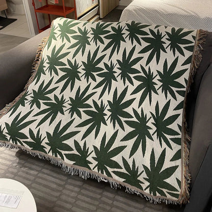 Decorbites™ Kuscheldecke aus Strick mit Fransen - Weich & doppelseitig für Bett- und Sofadecor