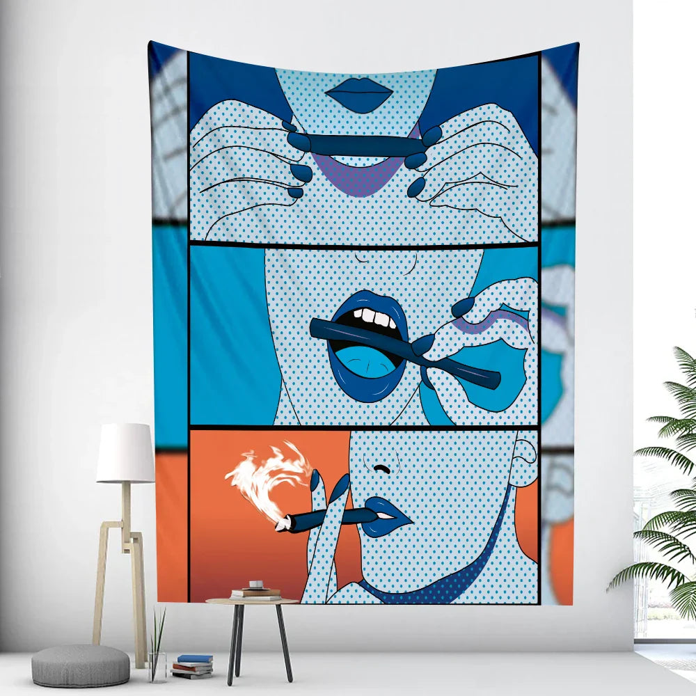 DecorBites™ Abstract Woman Tarot Card Tapestry Wall Hanging for Boho Room Decor