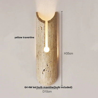 Decorbites™ LED-Wandleuchten für Esszimmer, Treppe, Schlafzimmer, Stein, Terrazzo, Holz – Wabi-Sabi-Ästhetik