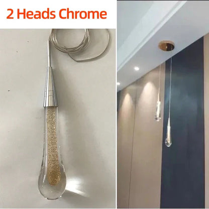 DecorBites™ Crystal Glass LED Pendant Lights for Restaurant, Bar, and Staircase