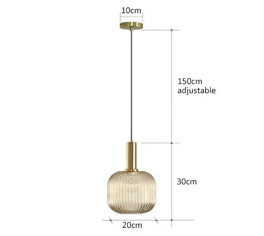 Decorbites™ Bunte Glasanhängerleuchten Wohnzimmer Nachttischlampe LED Hängelampe