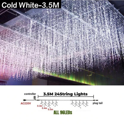 Decorbites™ Eiszapfen-LED-Lichterkette: Festliche Außendekoration für Weihnachten, Party, Patio und Garten