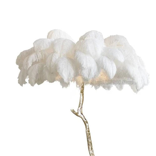 Decorbites™ Elegante Straußenfeder-Stehlampe für Heimdekoration & Beleuchtung