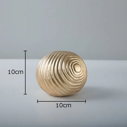 Decorbites™ Golden Wave Ball Desk Ornament, abstrakte Kunstskulptur für die Raumästhetik