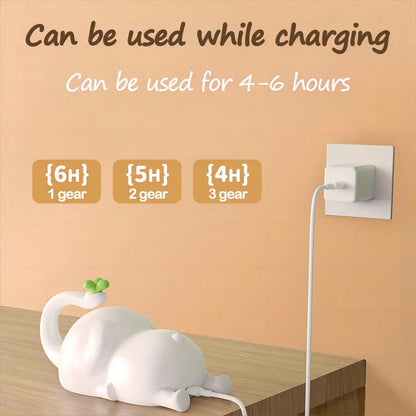 DecorBites™ Elephant Silicone Night Light: Cute Baby Dimmable Lamp for Bedside, Bedroom Decor & Gift