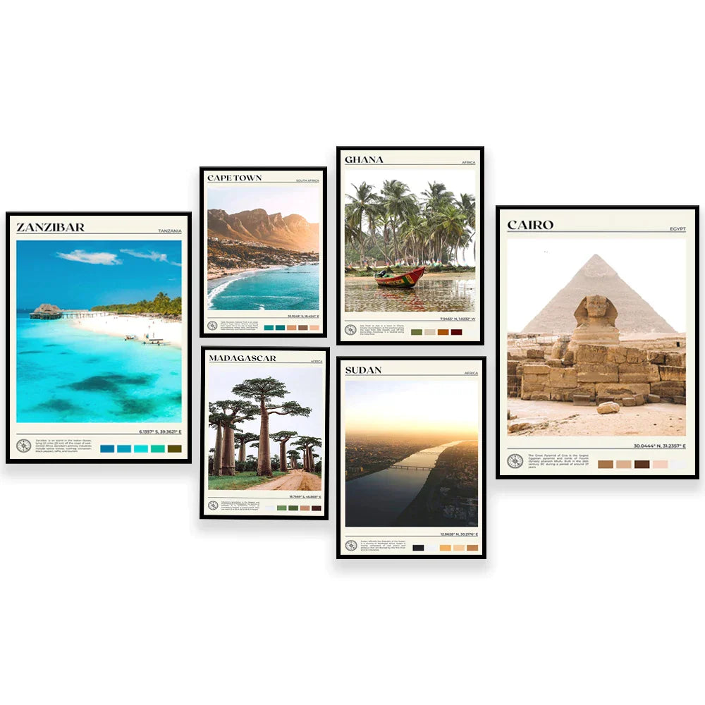 DecorBites™ Africa Landscape Posters Collection