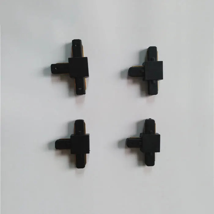 Decorbites™ Decken-Schienen-Verbindungs-Set: Schwarz/Weiß, Gerade/Kreuz, 0,5 m/1 m, 2-adrig