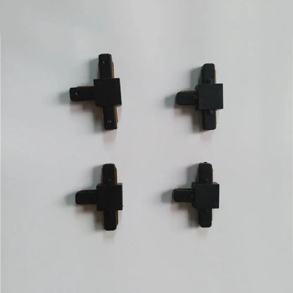 Decorbites™ Decken-Schienen-Verbindungs-Set: Schwarz/Weiß, Gerade/Kreuz, 0,5 m/1 m, 2-adrig