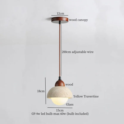 DecorBites™ Glass Ball LED Pendant Light Yellow for Home Decor Dining Living Room