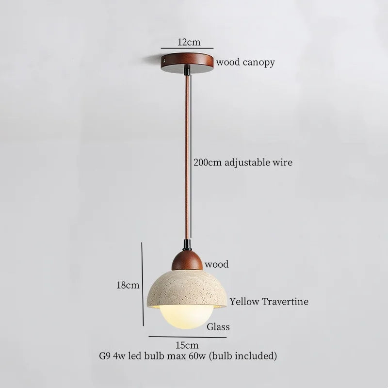 Travertine Wabi Sabi Lamp
