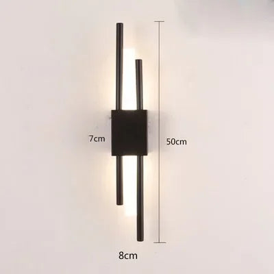 Decorbites™ Gold Rohr-Wandleuchte aus Eisen und Acryl Moderne Lampen für Schlafzimmer und Wohnzimmer
