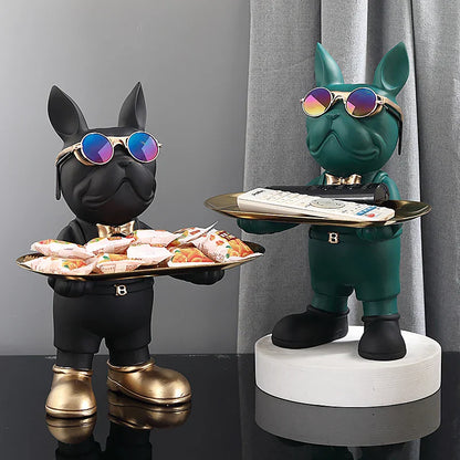 Decorbites™ Französische Bulldogge-Skulptur: Abstrakte Figur & Schlüsselhalter-Ornament