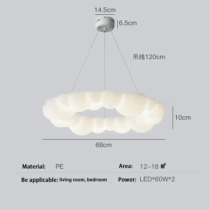 Decorbites™ Cloud LED-Kronleuchter Moderne Nordische Deckenlampe Ringbeleuchtung