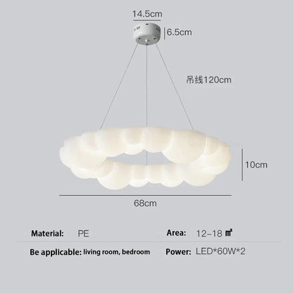Decorbites™ Cloud LED-Kronleuchter Moderne Nordische Deckenlampe Ringbeleuchtung