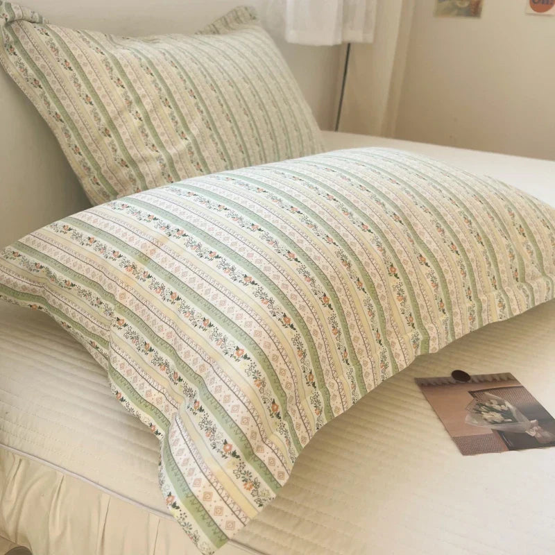Floral Cotton Pillowcase Set