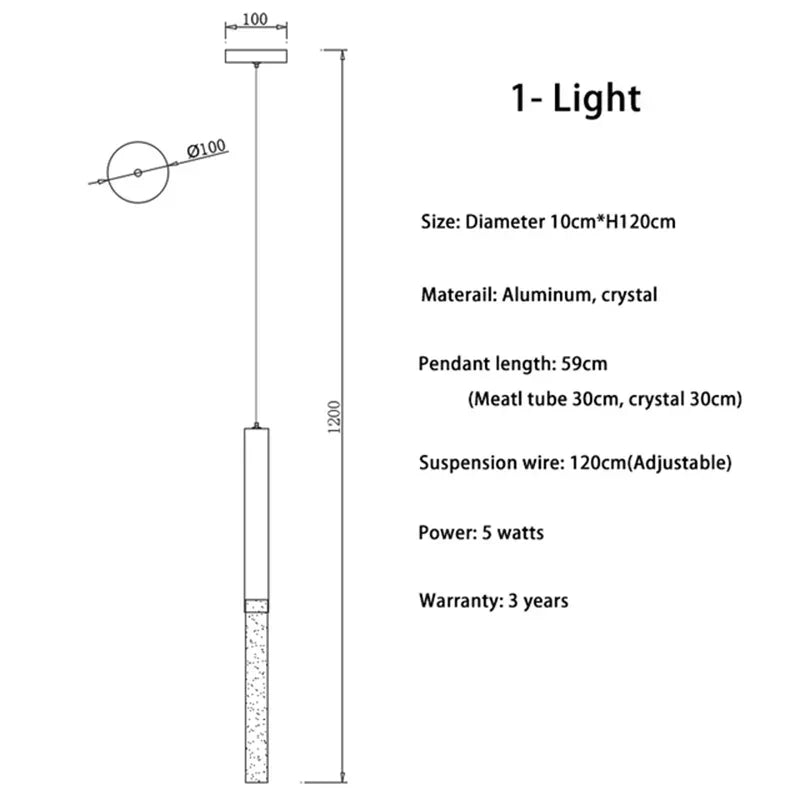 DecorBites™ Crystal LED Chandelier for Staircase & Living Room