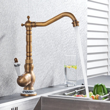 Decorbites™ Schwarzer Messingarmatur Einhebel 360° Drehbar Beckenmischer