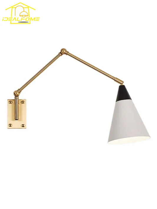 Decorbites™ Gold-Luster-Kupfer-Schaukelarm-Wandleuchte LED E27 für Villa, Schlafzimmer, Arbeitszimmer