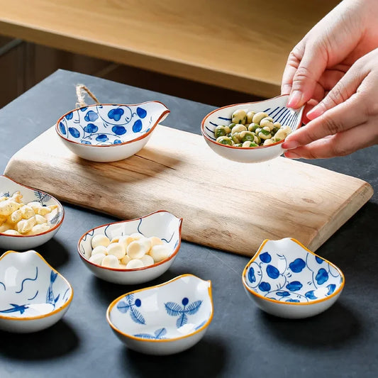 Decorbites™ Japanischer Stil Keramik-Sauceplatte Snack-Schale Porzellan-Tischgeschirr