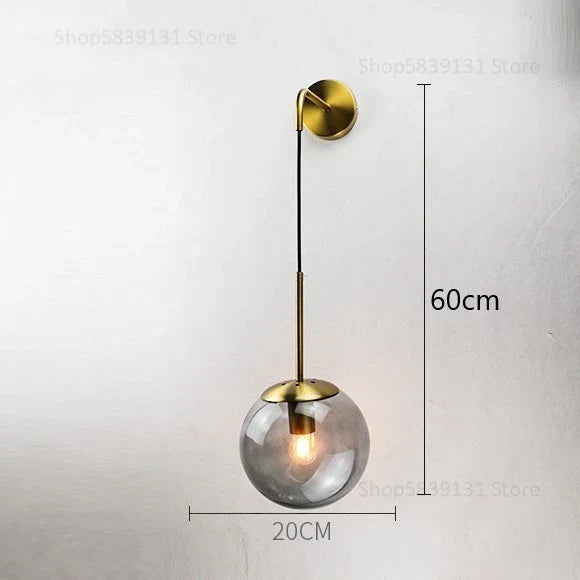 Decorbites™ Glasball-Wandlampe: Nordisch Moderne LED-Beleuchtung für Wohnzimmer, Schlafzimmer und Flur