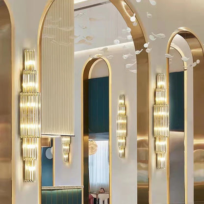 Decorbites™ Klares Glas-Wandlampe aus Edelstahl als Wandapplikation für Hotelhalle und Esszimmer