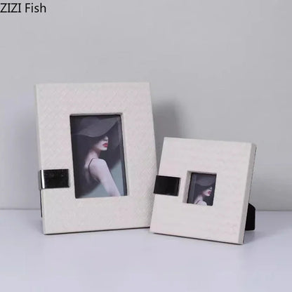 Decorbites™ Leder-Foto-Rahmen | Modernes Design Bildrahmen für Nachttisch & Schreibtisch-Dekoration