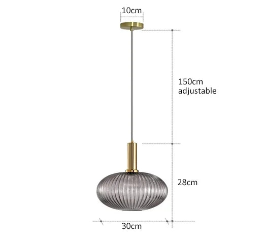 Decorbites™ Bunte Glasanhängerleuchten Wohnzimmer Nachttischlampe LED Hängelampe