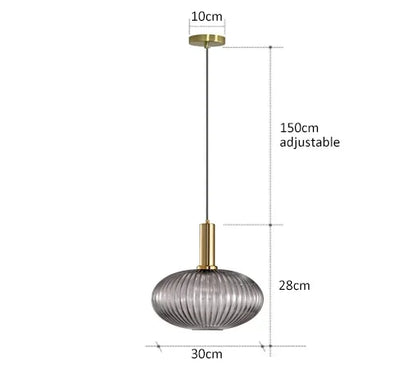 Decorbites™ Bunte Glasanhängerleuchten Wohnzimmer Nachttischlampe LED Hängelampe