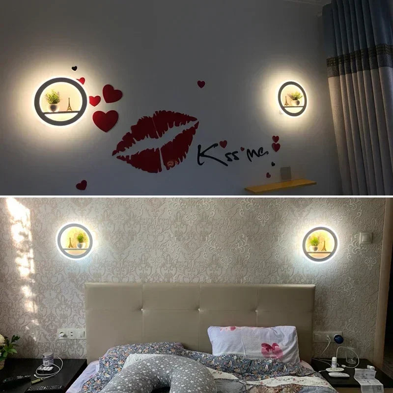 Decorbites™ dimmbare LED-Wandleuchte mit Fernbedienung für Schlafzimmer und Wohnzimmer