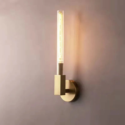Decorbites™ Goldene Metall- und Glas-Wandleuchte für Badezimmer, Schlafzimmer, Gang und Eingangsbereich