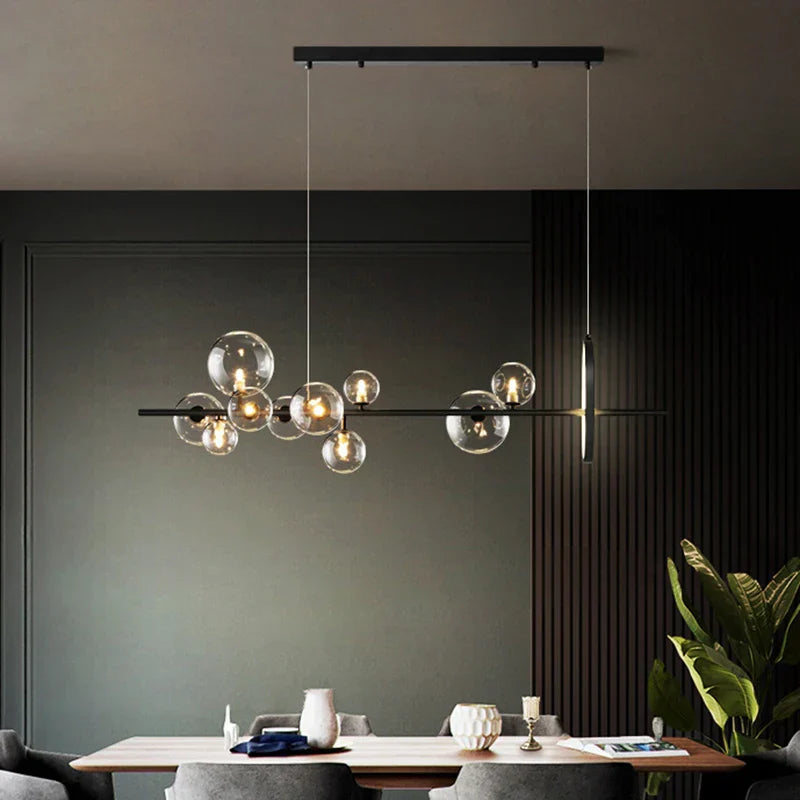 DecorBites™ Industrial Glass Pendant Chandelier Kitchen Dining Living Room Lighting