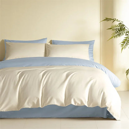 DecorBites™ Egyptian Cotton Bedding Set: Sheet, Pillowcase, Blanket Cover in Queen King Size