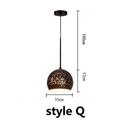 DecorBites™ Etched Wrought Iron Chandelier, Industrial Style LED Lighting Fixture
