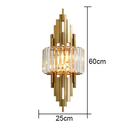 DecorBites™ Crystal Wall Sconce Light: Nordic Luxury for Living Room, Corridor, Hall