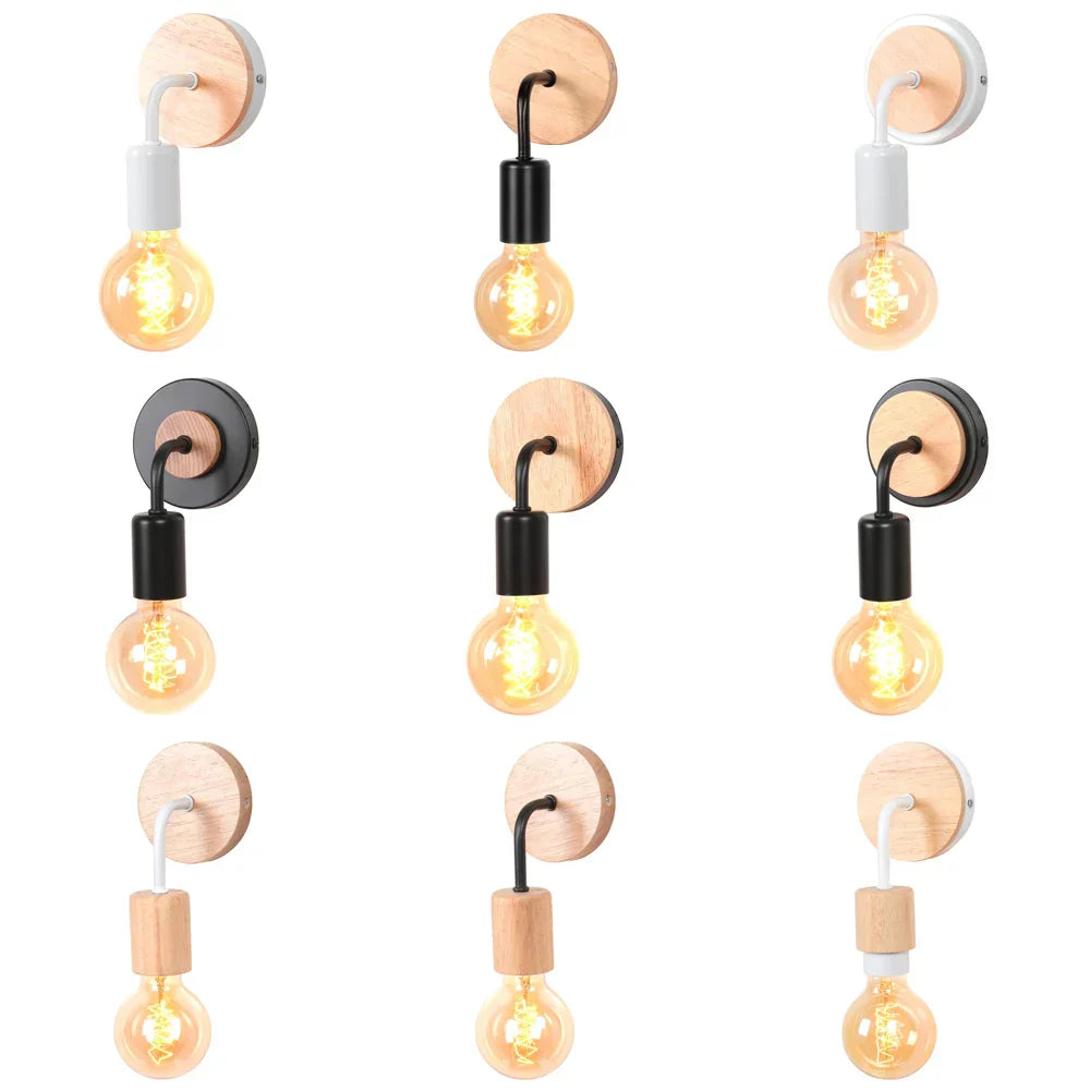 Decorbites™ Industrielle LED Wandlampe Retro-Loft-Lampe E27 Eisenlampenschirm Wandleuchte