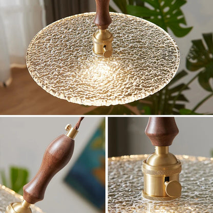 Decorbites™ Cullet-Glas-LED-Hängeleuchte mit Walnuss-Kupfer-Design für Wohn- und Esszimmer
