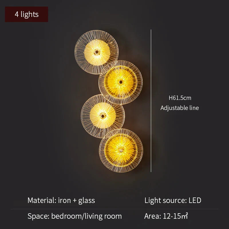 DecorBites™ Crystal Wall Lamp: Modern Glass LED Sconces for Living Room, Bedroom, and Corridor