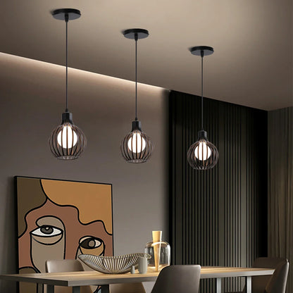 Decorbites™ Industrieller Käfig-LED-Hängeleuchte für moderne Vintage-Kronleuchter im Wohnzimmer