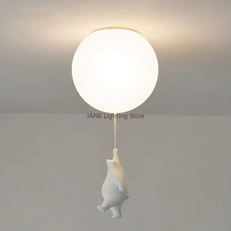 Decorbites™ Kinder-Karikatur-Panda-Eisbär-Deckenleuchte für Jungen- und Mädchen-Schlafzimmer