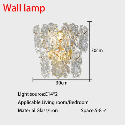 DecorBites™ Crystal Glass Maple Leaf Ceiling Chandelier for Modern Luxury Minimalist Living Room