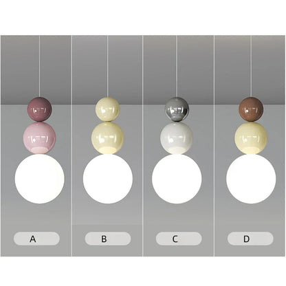 DecorBites™ Cream Nordic LED Pendant Light: Modern Hanging Lamp for Stylish Indoor Room Decor