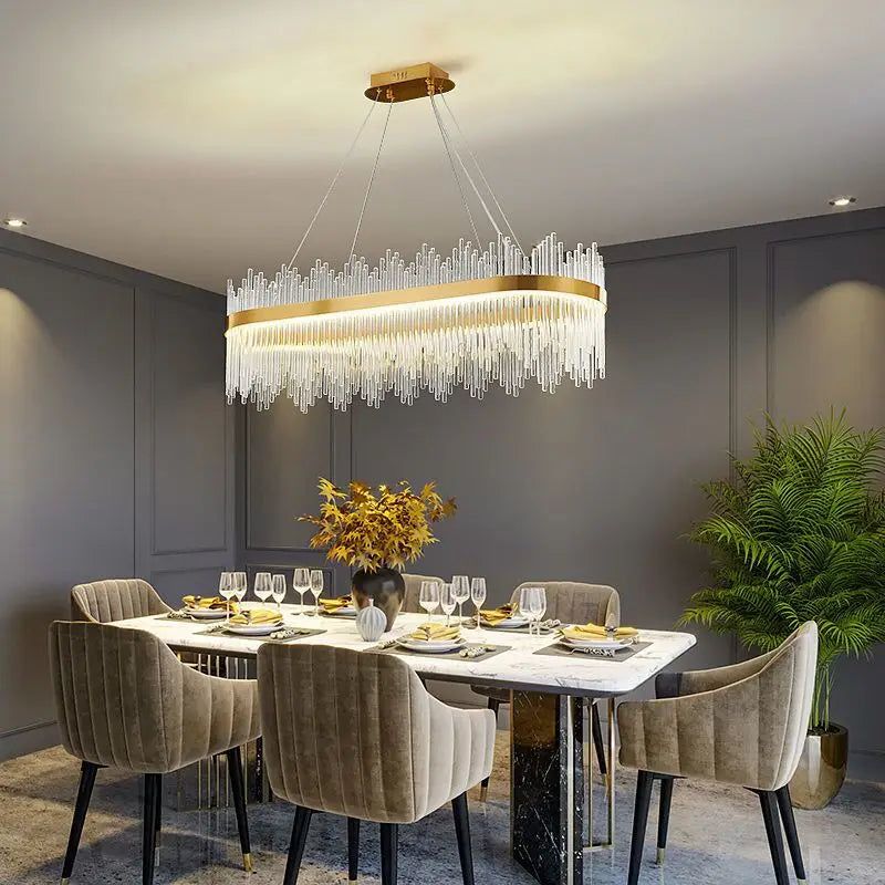 Decorbites™ Kristall-LED-Kronleuchter: Luxuriöse dimmbare Pendelleuchte für Schlafzimmer, Wohnzimmer, Esszimmer